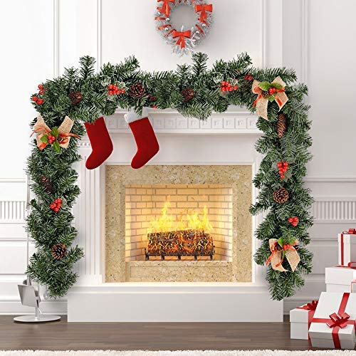 1.8M Christmas Garlands for Fireplaces Stairs Artificial_y