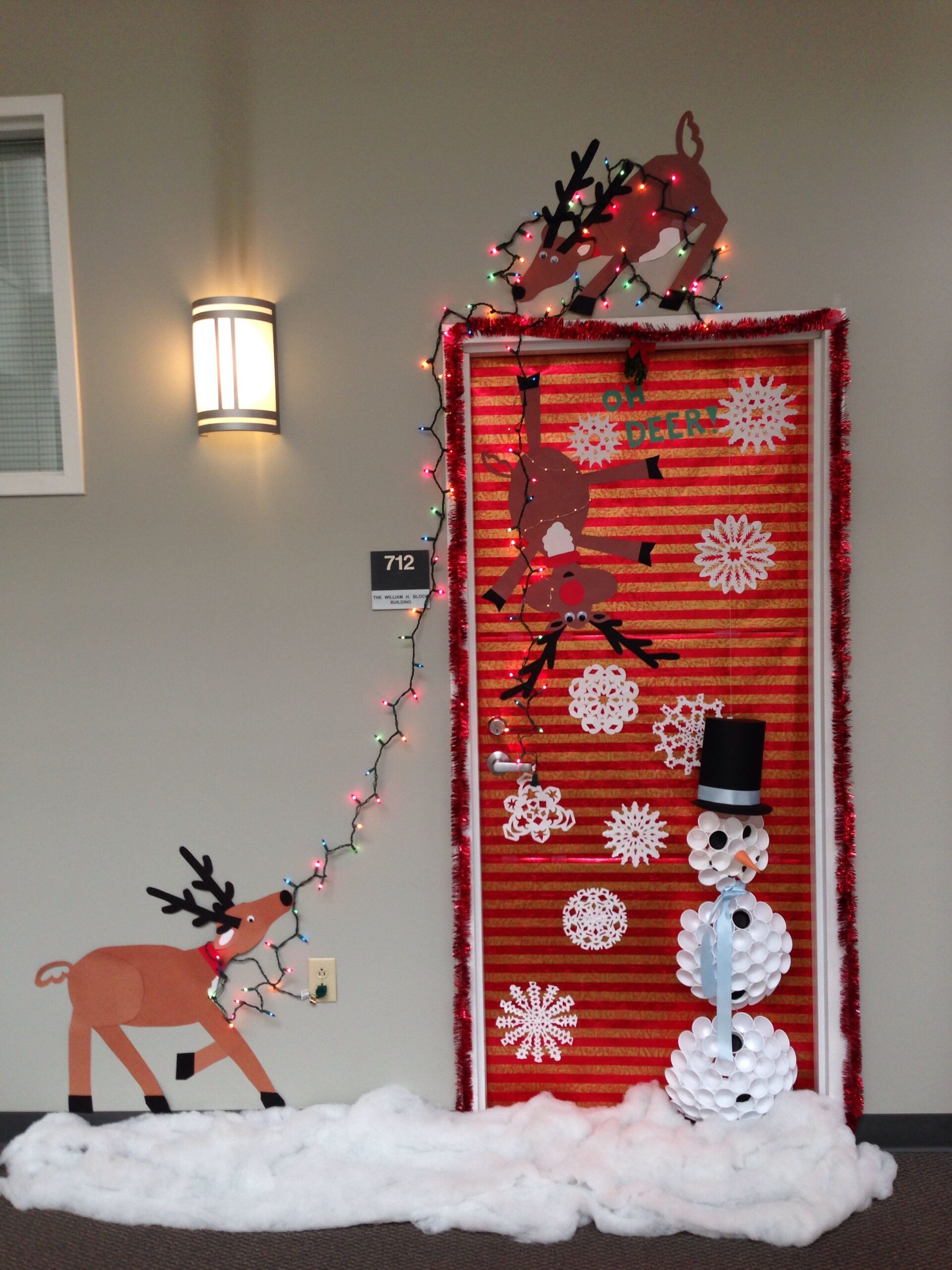 Our Christmas door decoration — FIRST PLACE__ Made