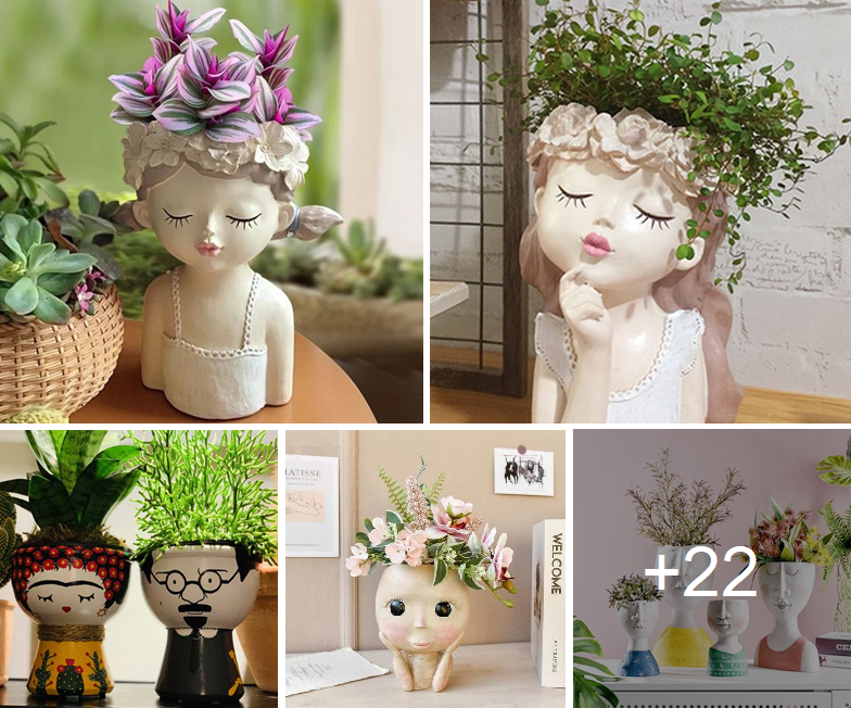 Amazing 25 pretty face planter ideas you may like