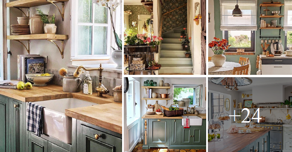 Make your kitchen look charming elegant vintage design