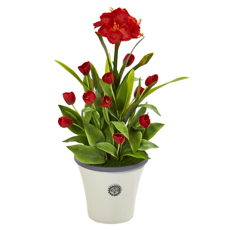 39_22_Artificial_Amaryllis_Plant_in_Planter