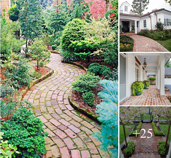 How to design an elegant outdoor with stylish brick walkways
