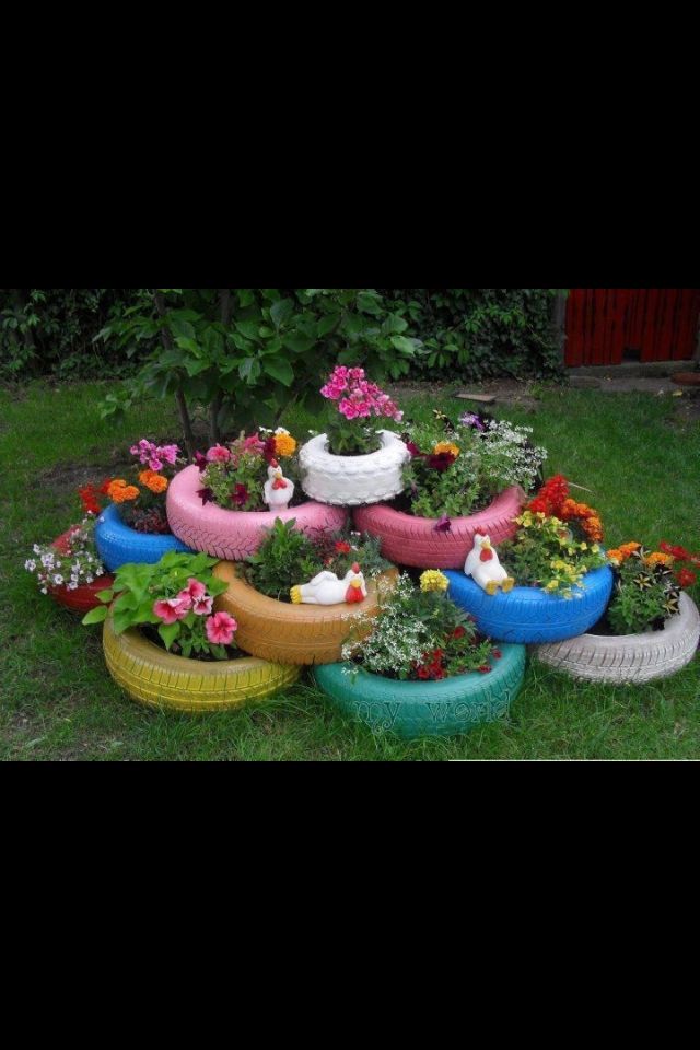 How to design amazing planters by using tires
