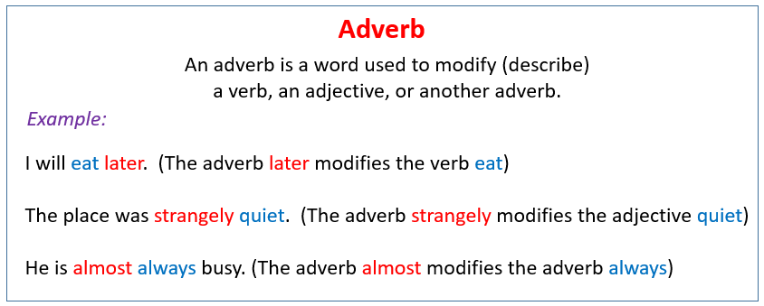 Adverb Liberal Dictionary